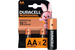 Элемент питания DURACELL LR6 AA BL2 PROFESSIONAL (цена указана за один элемент)