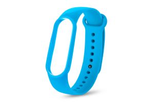 Силиконовый ремешок для Xiaomi Mi Band 3, 4 (голубой)