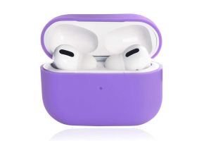 Чехол силиконовый для Airpods Pro (ярко - фиолетовый)