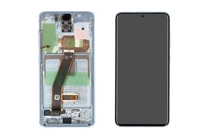 Дисплей Samsung Galaxy S20 SM-G980F (голубой) Оригинал GH82-22123D, цена с установкой в АСЦ