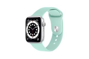 Ремешок силиконовый Apple Watch 38mm, 40mm, 41mm, ML (бирюзовая мята)