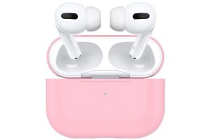 Чехол силиконовый для Airpods Pro (нежно - розовый)