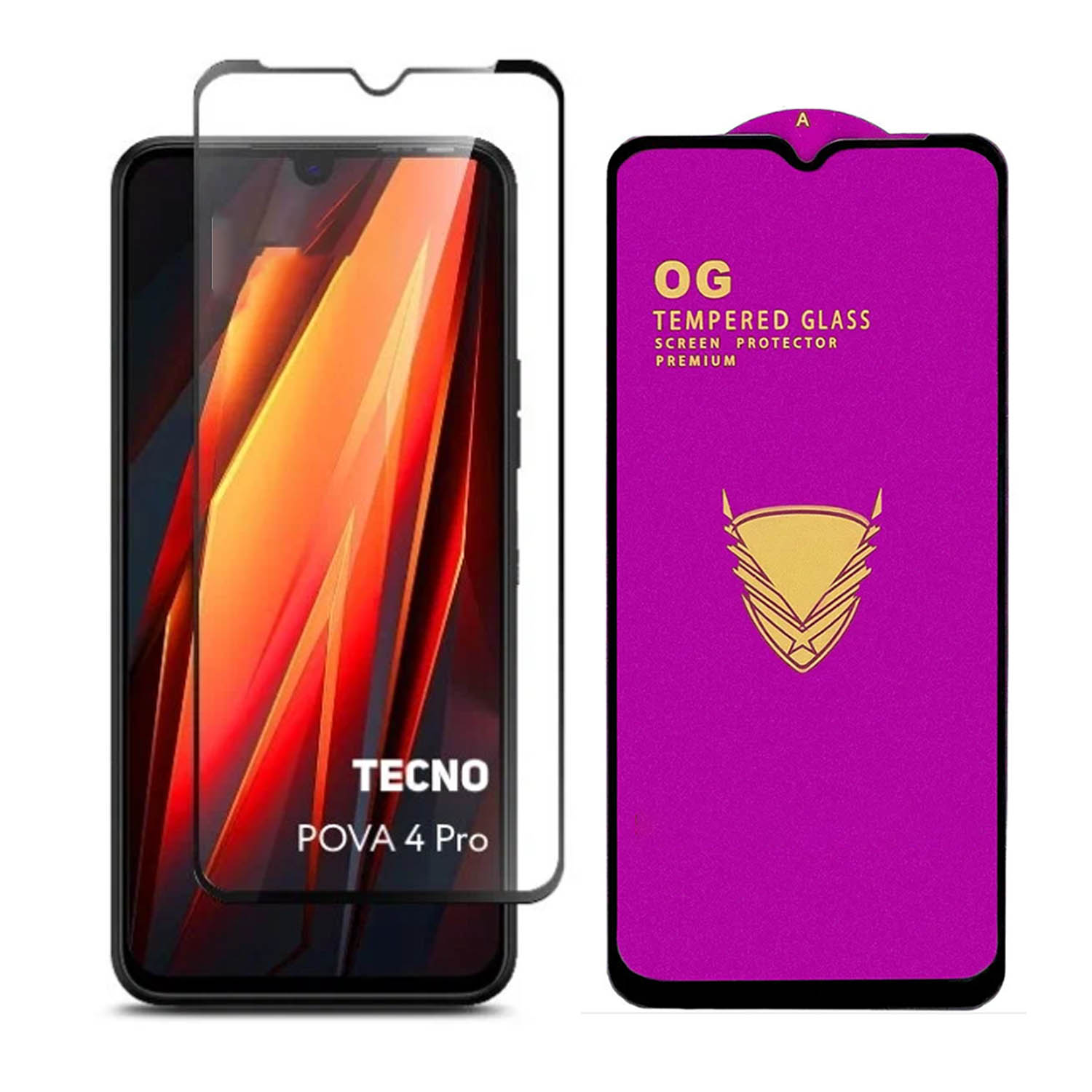 Противоударное стекло OG Tempered Glass TECNO POVA 4 Pro