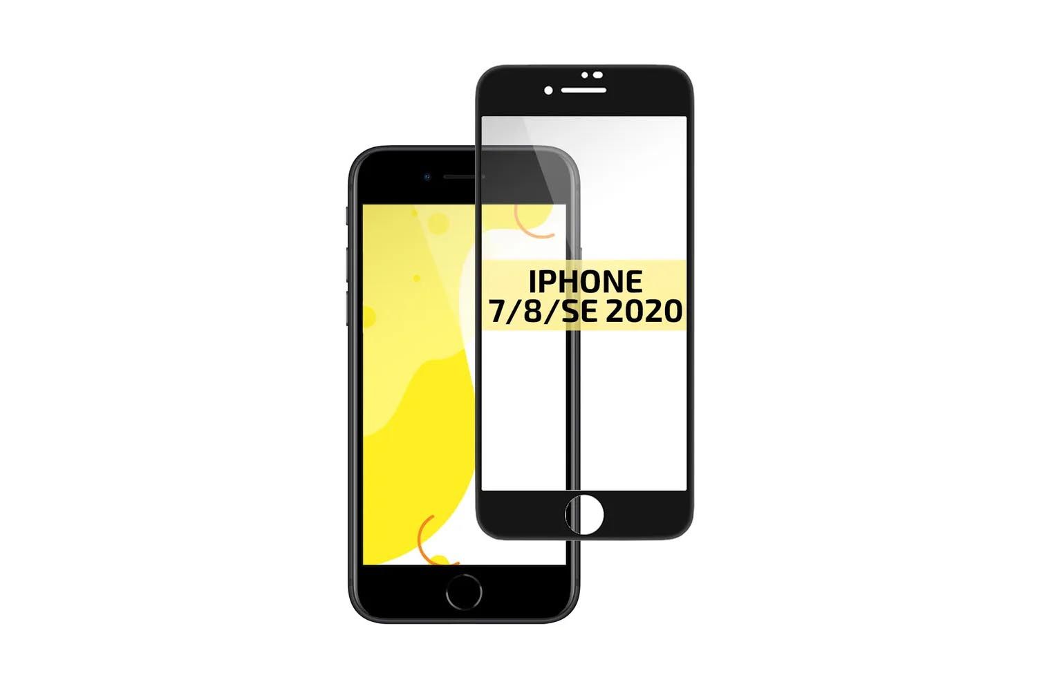 Противоударное стекло HOCO Apple iPhone 7, 8, SE 2020 5D G12 с большой дугой (черный)