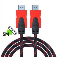 Кабель HDMI-HDMI 5метров, в оплётке