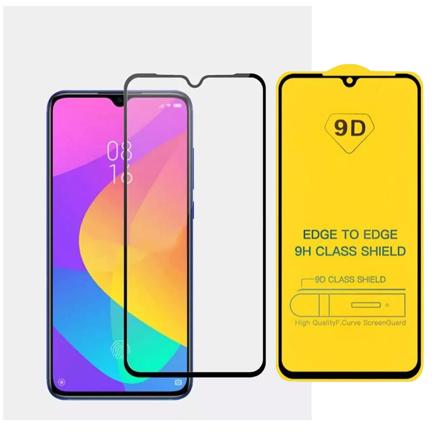 Противоударное стекло LEIWEI для дисплея Xiaomi Redmi 9T, POCO M3 тех.уп.черный)