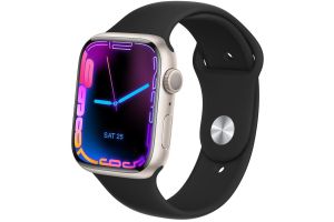 Ремешок силиконовый Apple Watch 42mm, 44mm, 45mm, MS (черный)