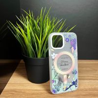 Чехол TPU матовый с принтом цветы Dream с MagSafe Apple iPhone 13 Pro Max (белый)