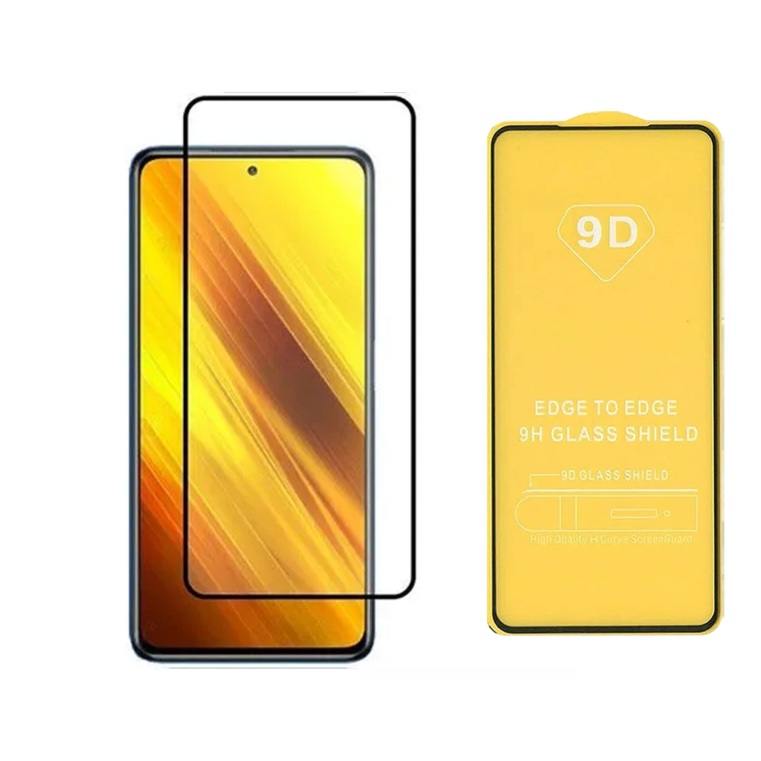 Противоударное стекло LEIWEI для дисплея Xiaomi POCO X3 Pro, X3 9D тех.упаковка (черный)