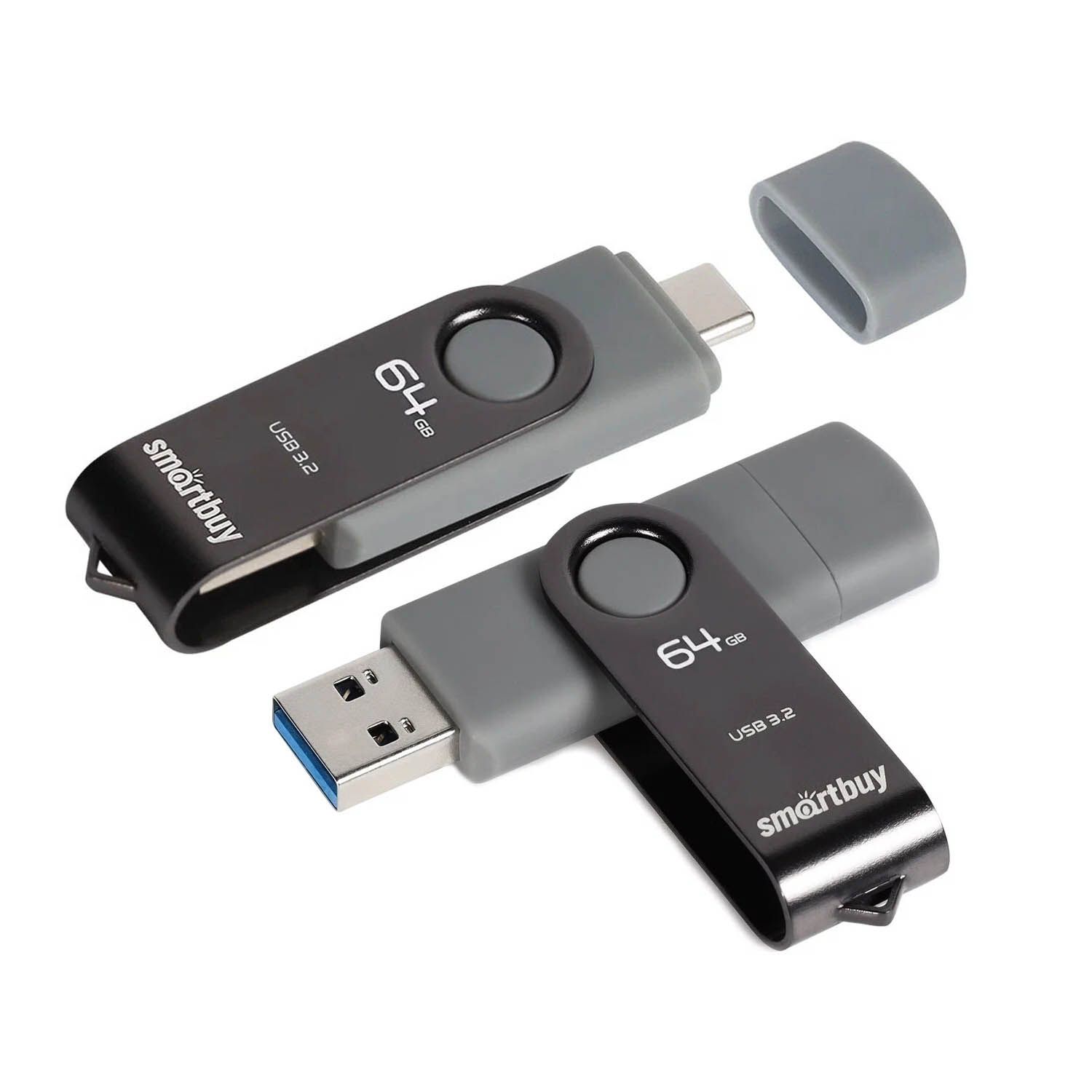 Флеш-накопитель Smart Buy Twist Dual USB 3.0 64GB (USB Type-C + USB Type-A)