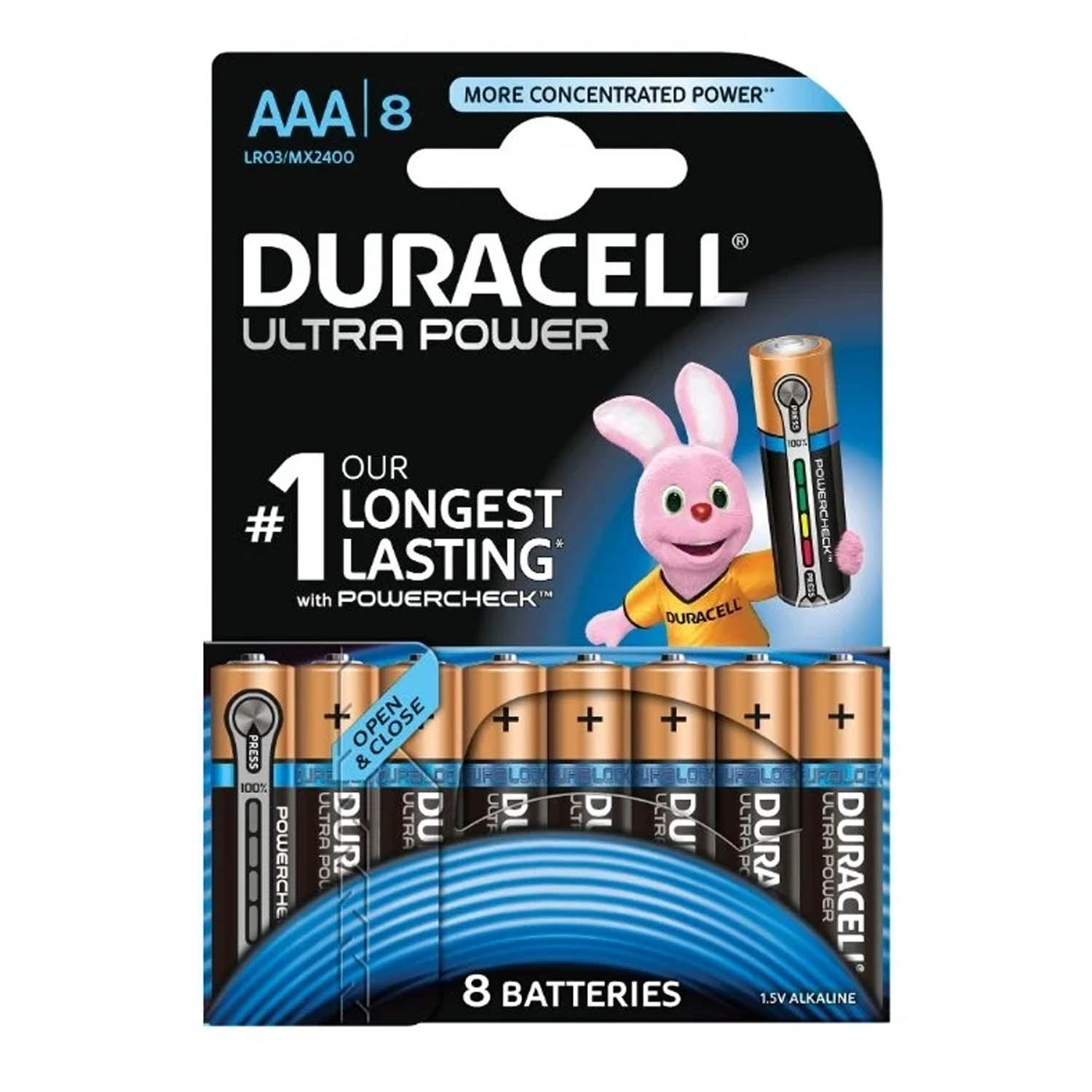 Элемент питания DURACELL LR03 AAA BL8 ULTRA POWER