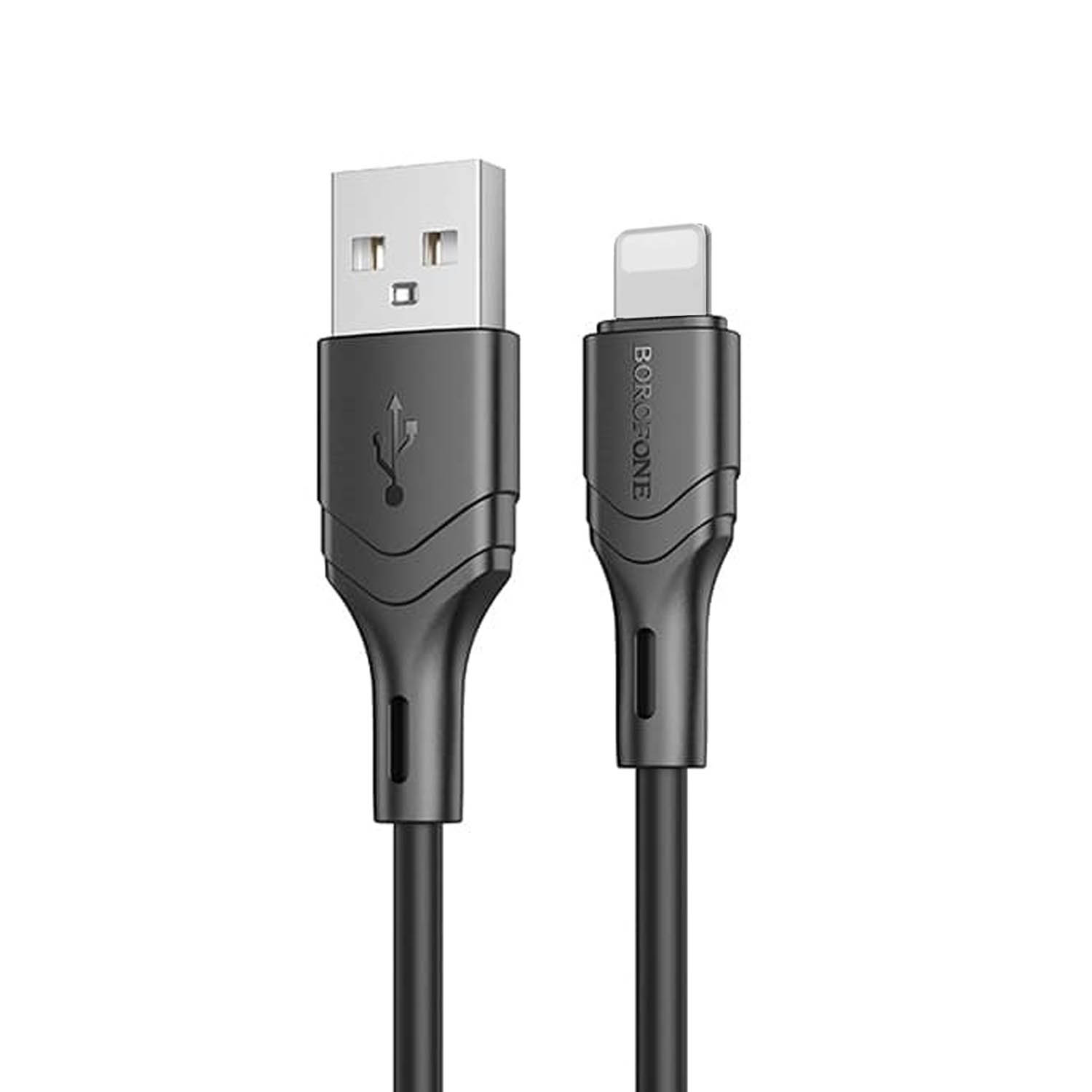 Кабель USB - Lightning BOROFONE BX99 силиконовый 2.4A, 1 м (черный)