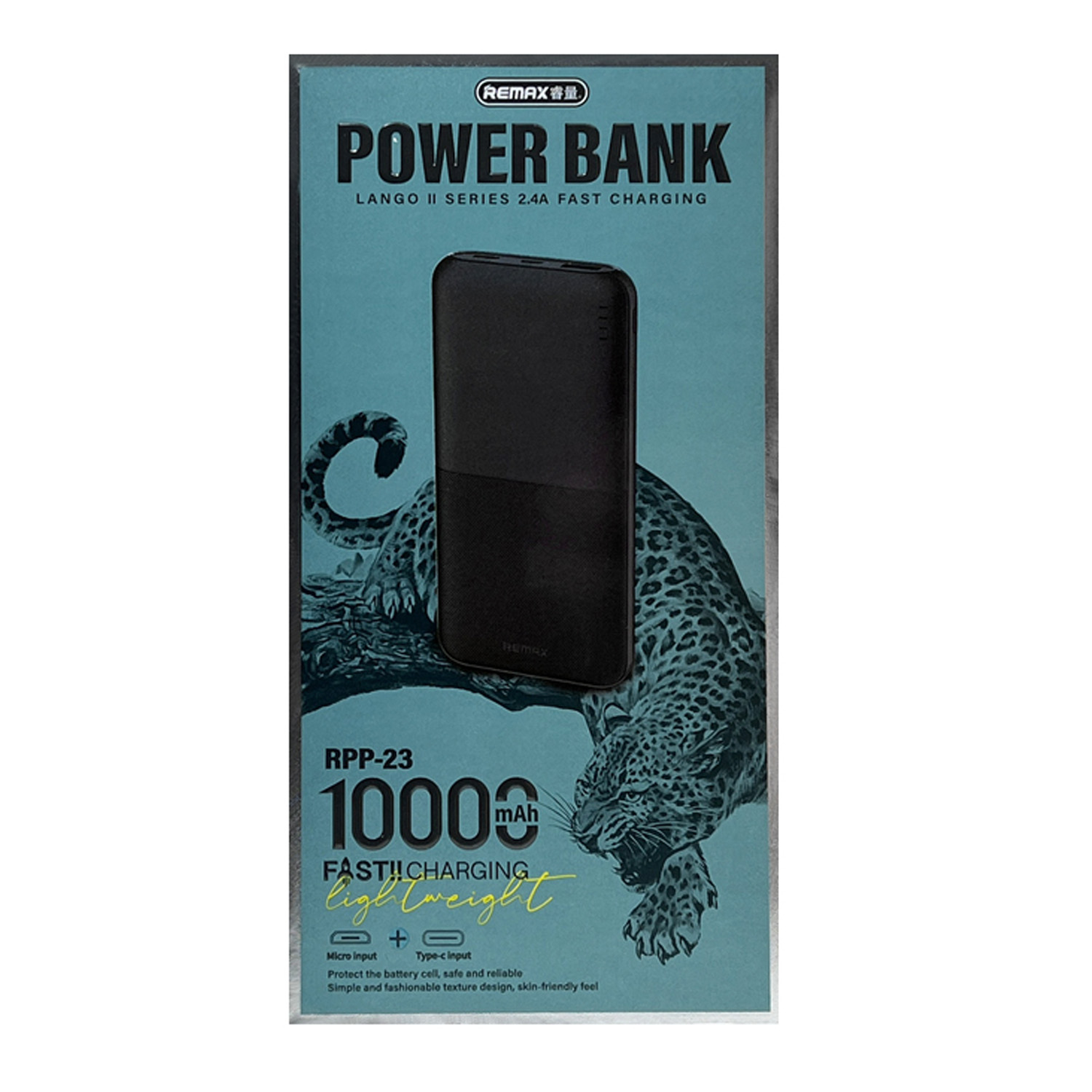 Внешний аккумулятор Remax RPP-23, 10000mAh, Power Bank (черный)