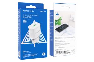 Сетевое зарядное устройство BOROFONE BA59A, QC3.0, (белый)