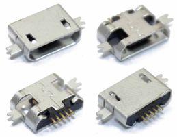 Разъем зарядки MicroUSB 5 pin в середину платы MB525