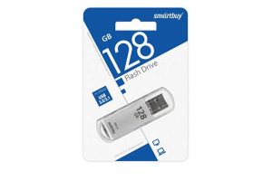 Флеш-накопитель USB 3.0  128GB  SmartBuy  V-Cut  (серебро)