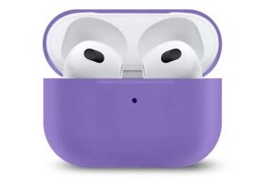 Чехол силиконовый для Airpods 3 (ярко - фиолетовый)