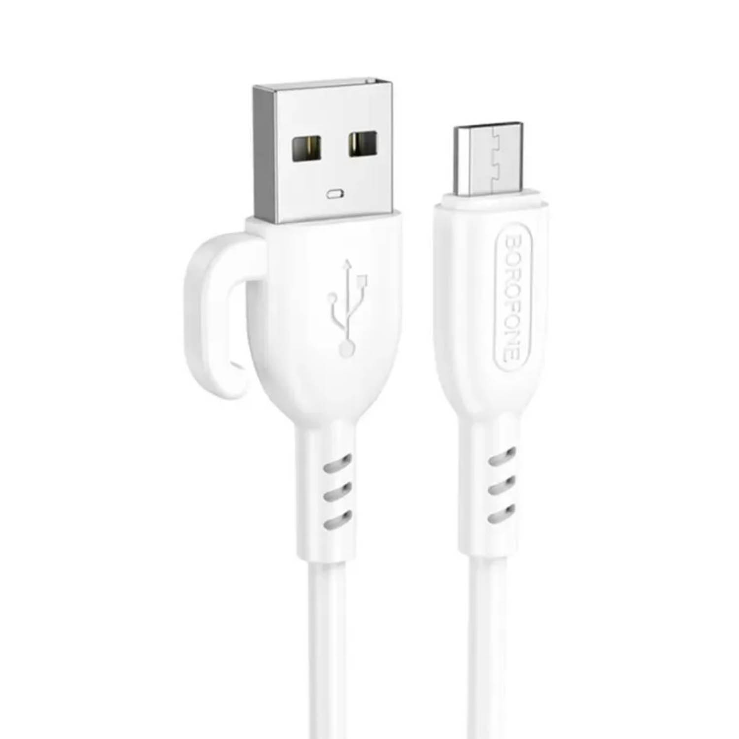 Кабель USB - Micro BOROFONE BX91 Symbol 2.4A, 1 м (белый)