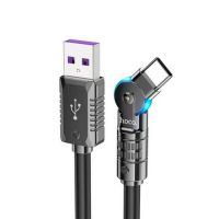 Кабель USB-Type-C HOCO U118 поворотный 100W 1,2м (черный)