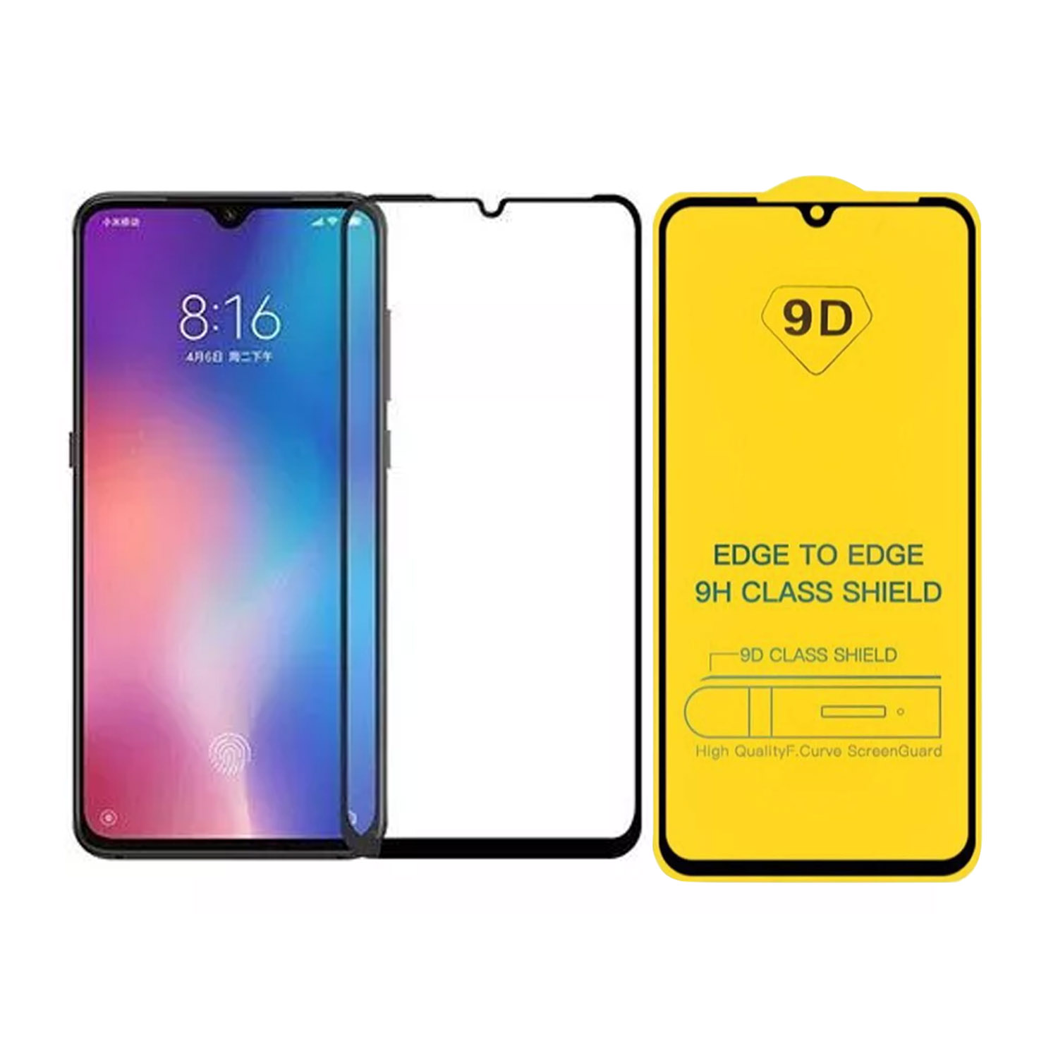 Противоударное стекло LEIWEI для дисплея Xiaomi Redmi 8, Redmi 8A тех. упаковка (черный)