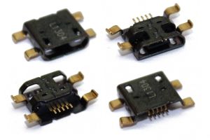 Разъем зарядки MicroUSB 5 pin в середину платы HTC Windows Phone 8X C620e, Evo Design 4G