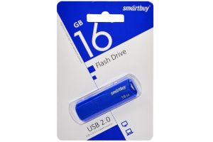 Флеш-накопитель USB  16GB  SmartBuy  Clue  (синий)