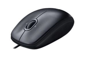 Мышь проводная оптическая Logitech M100 1000dpi (серый)