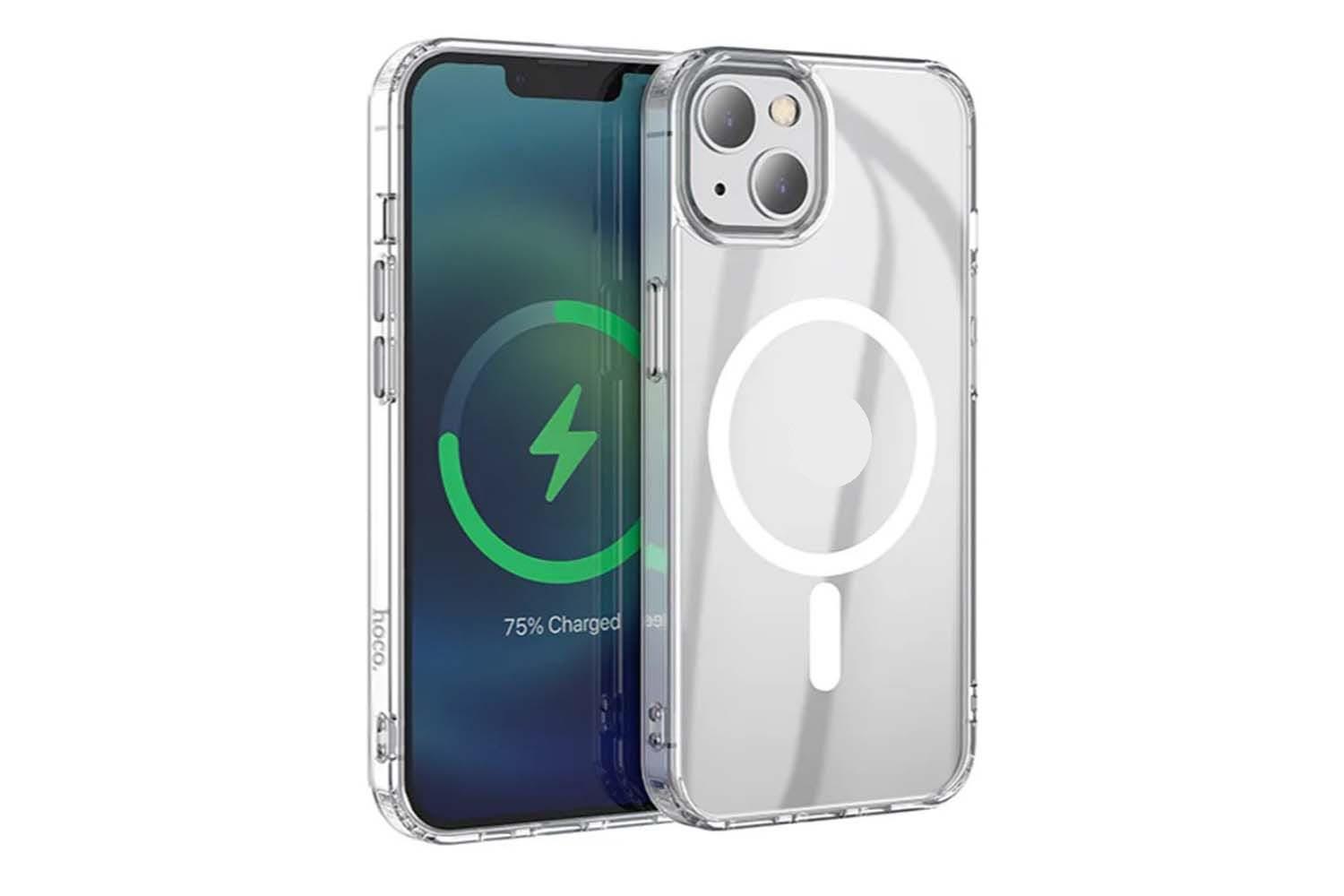 Чехол силиконовый для Apple iPhone 13, iPhone 14 Clear Case 2mm с MagSafe (прозрачный)