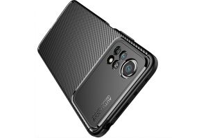 Силиконовый чехол кейс карбон Xiaomi POCO X4 Pro (черный)