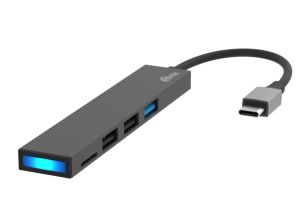 HUB+Картридер Type-С RITMIX CR-4313 2 USB 2.0, 1 USB 3.0, Micro SD/TF (серый)