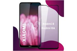 Противоударное стекло OG Tempered Glass для дисплея Xiaomi Redmi 8, Redmi 8A тех. упаковка (черный)