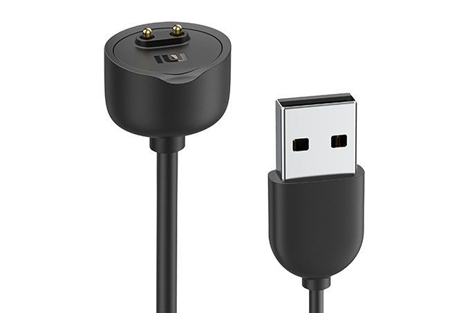 USB кабель для зарядки фитнес-браслета Mi Band 5, Mi Band 6 (черный)