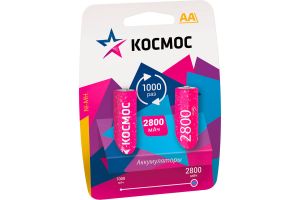 Аккумулятор КОСМОС  R6 (2800 mAh)  BL2   (2/24/288)