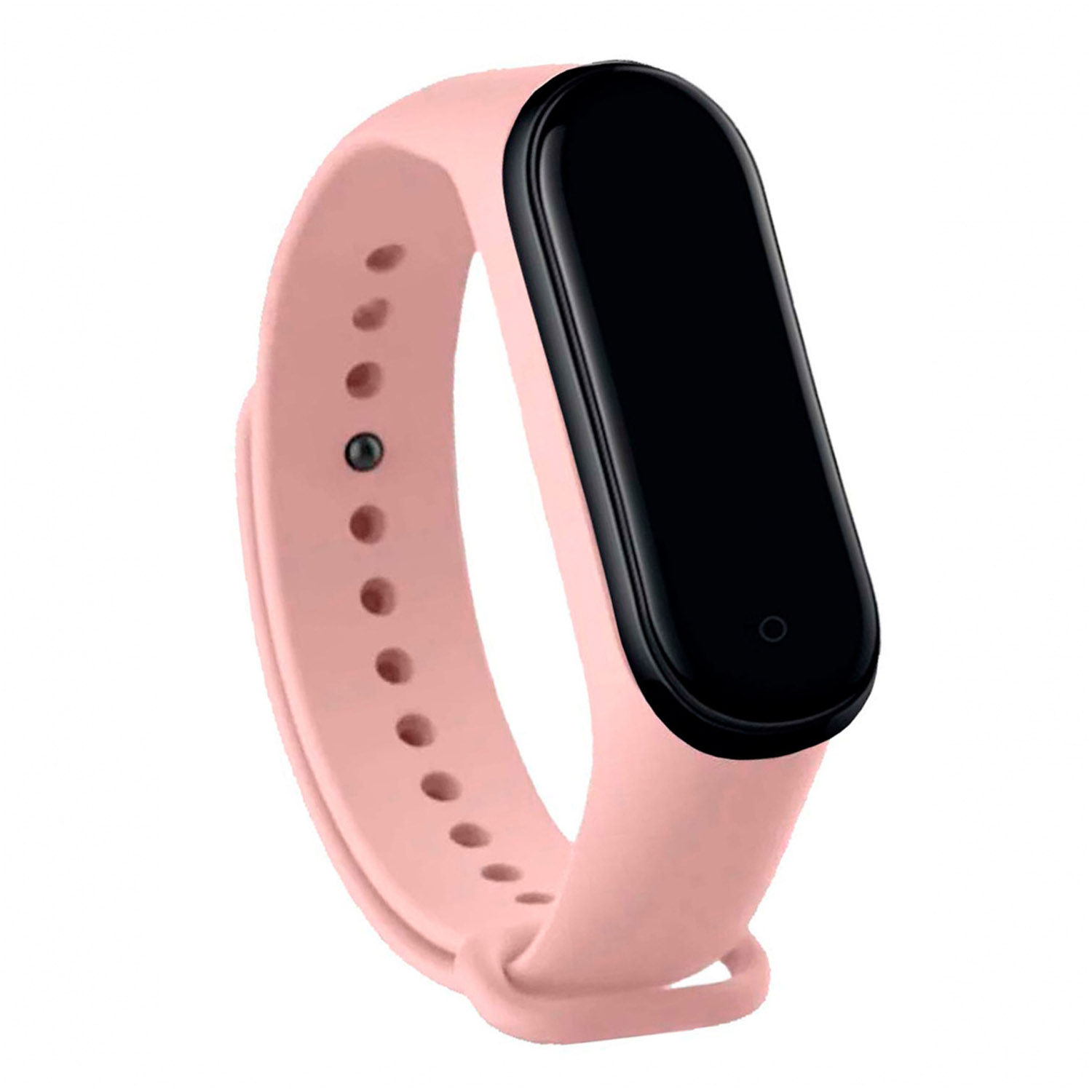 Силиконовый ремешок для Xiaomi Mi Band 3, 4 (светло-розовый)