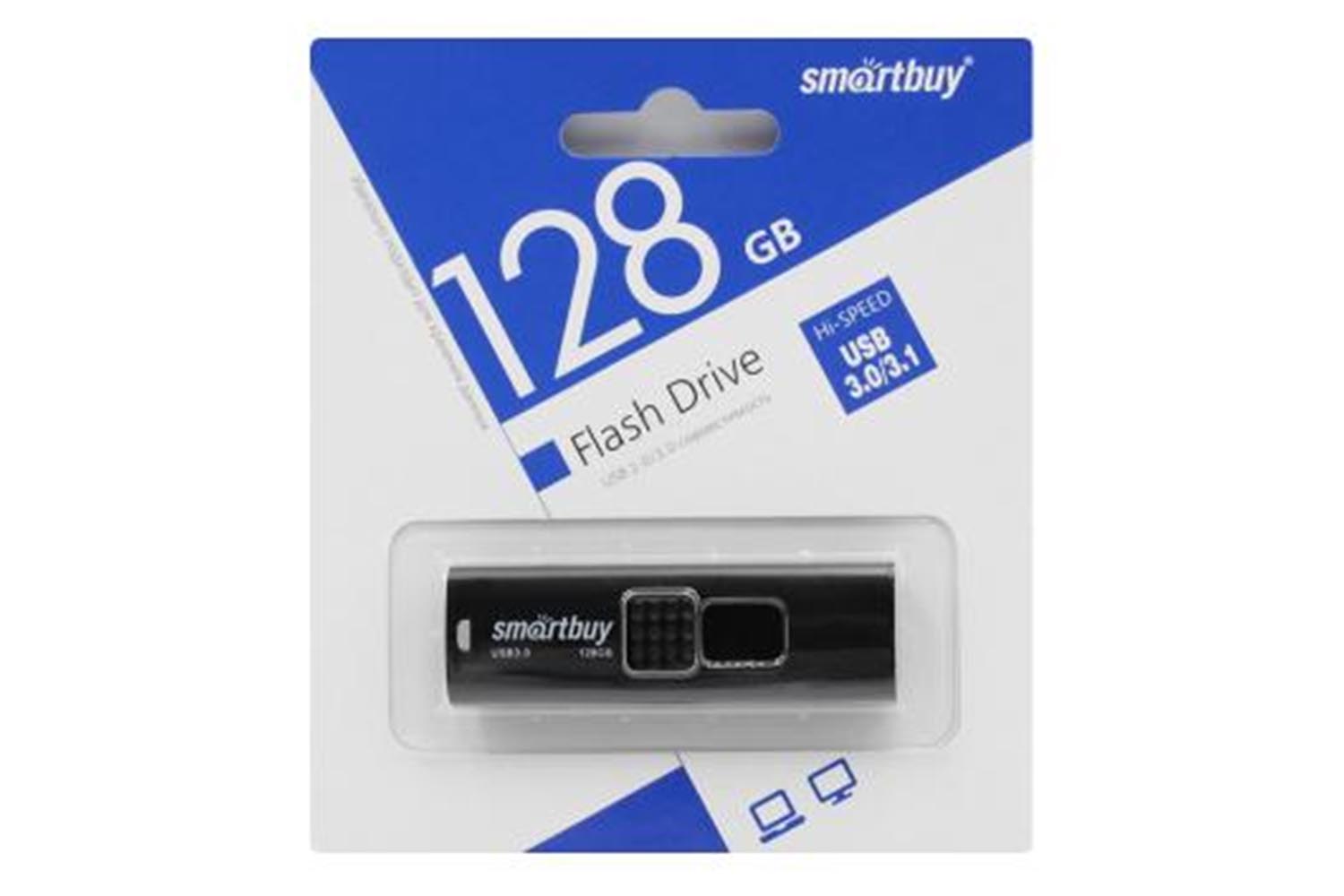 Флеш-накопитель USB 3.0  128GB  SmartBuy  Fashion  чёрный