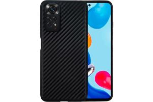 Силиконовый чехол кейс карбон Xiaomi Redmi Note 11 (черный)