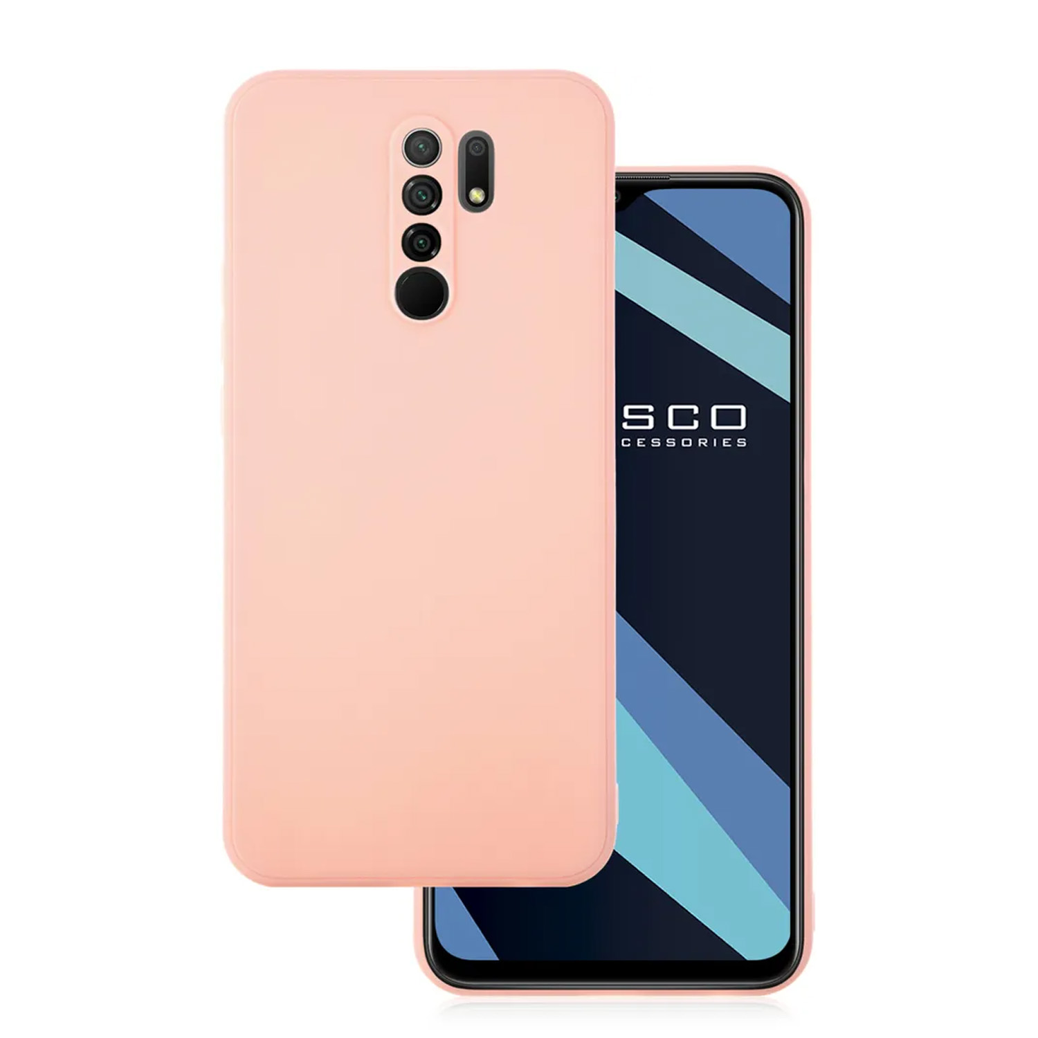 Cиликоновый чехол FASHION CASE Xiaomi Redmi 9 (розовое золото)