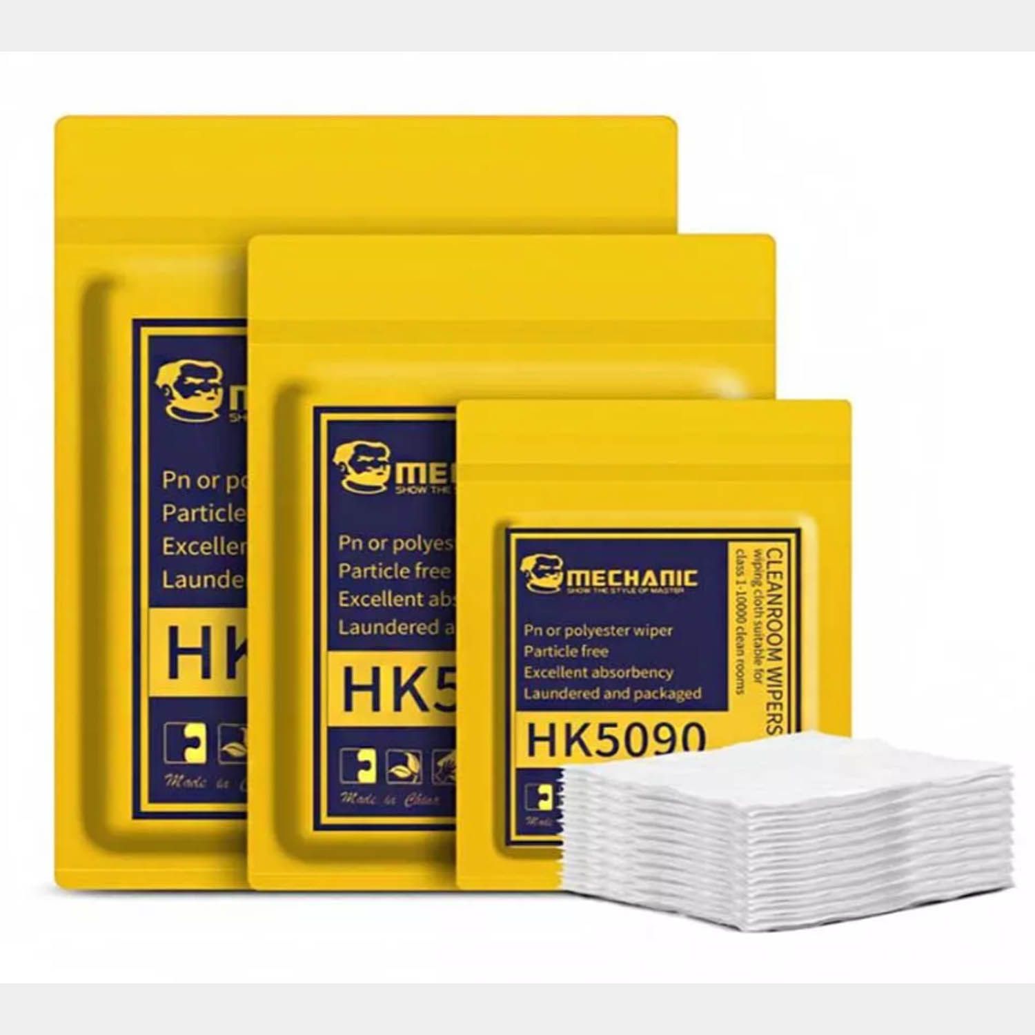 Салфетки Mechanic HK-5090 10x10см из микрофибры антистатическая антипылевая ткань (упаковка 400шт)