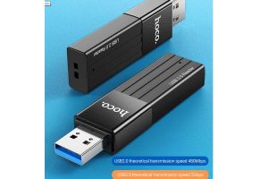 Картридер HOCO HB20 Mindful 2-in-1 card reader(USB3.0) (черный)