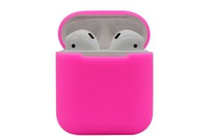 Чехол силиконовый для Airpods (ярко-розовый)