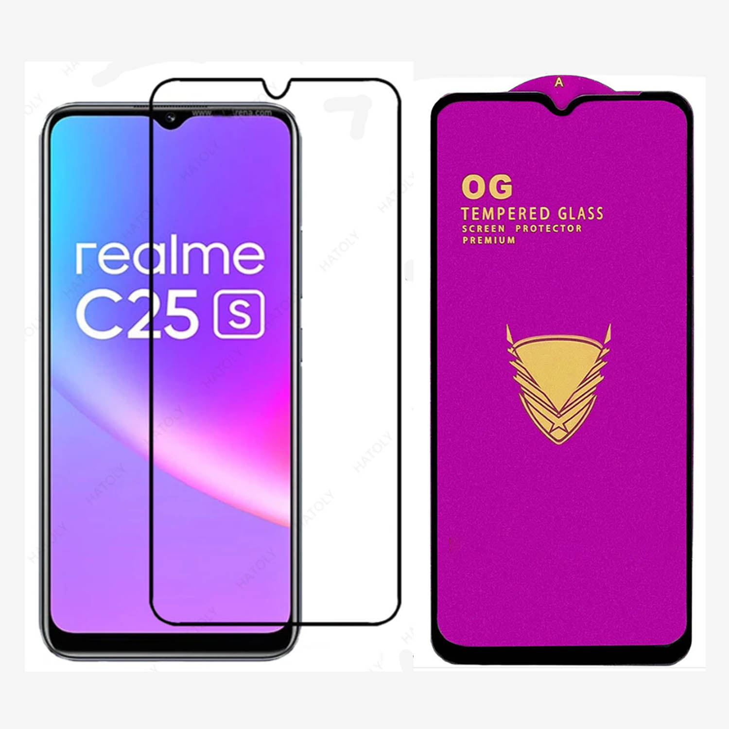 Противоударное стекло OG Tempered Glass Realme C25S