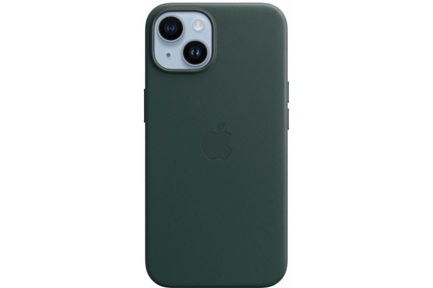 Кожаный чехол для Apple iPhone 12, 12 Pro с MagSafe (зеленый)
