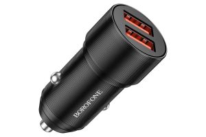 Автомобильное зарядное устройство BOROFONE BZ19 Wisdom dual port, 2USB (черный)