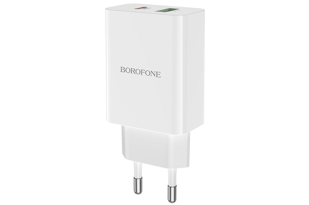 Сетевое зарядное устройство Borofone BA56A Lavida USB+Type-C PD20W (белый)