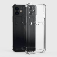 Силиконовый чехол с кармашком под карточку ANTI-SHOCK (с усиленными углами) Apple iPhone 12 Pro Max