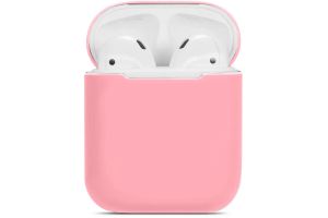 Чехол силиконовый для Airpods 2 (нежно - розовый)