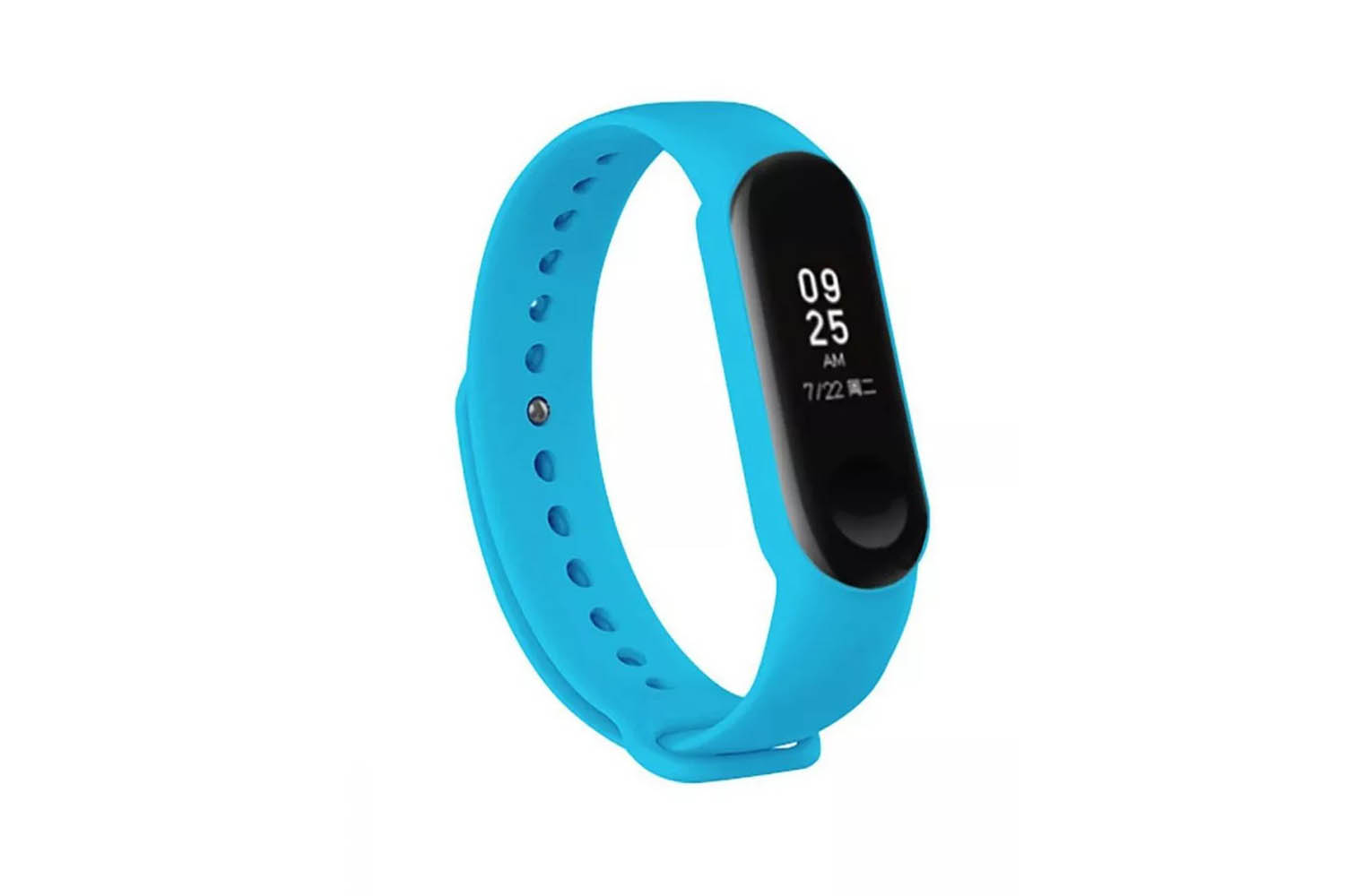 Силиконовый ремешок Mi Band 5, 6 (голубой)