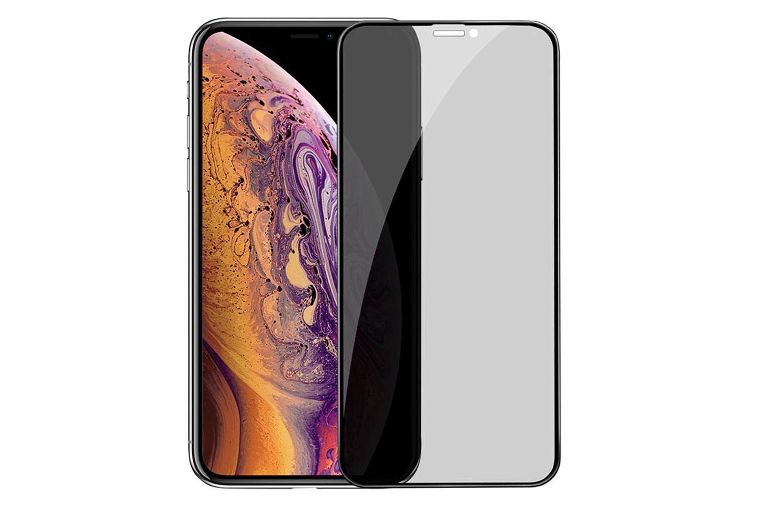 Противоударное стекло OG Anti Spy для дисплея Apple iPhone Xs Max, 11 Pro Max 9D Антишпион