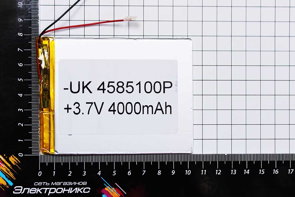 Литий-полимерный аккумулятор BW4585100P (100X90X3mm) 3.7V 4000mAh