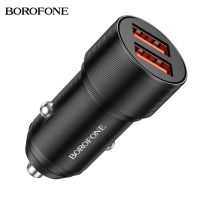 Автомобильное зарядное устройство BOROFONE BZ19B Metal dual port QC3.0 36W (черный)